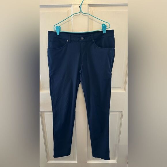 Lululemon ABC Pant Slim Warpstream Navy 33 - Picture 1 of 6